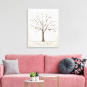 Fingerabdruckbaum für Hochzeiten - rustikal Leinwanddruck (Insitu (Wohnzimmer))