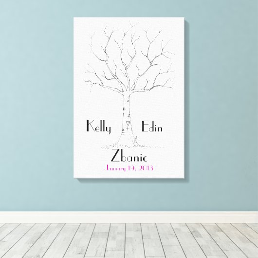 Fingerabdruckbaum Leinwanddruck (Insitu (Holzboden))