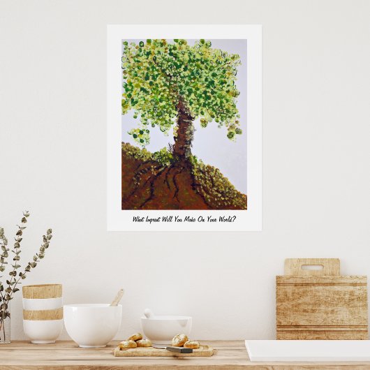 Fingerabdruckbaum Poster (Küche)