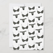 Fingerabdruckdusche, Schwarz/Weiß, Brautparty Einladung (Rückseite)