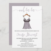 Fingerabdruckdusche, schwarz, weiß, grau, Brautpar Einladung (Vorne/Hinten)