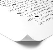 Fingerabdrücke auf Herzrosa 50 Gründe I Liebe Sie Poster (Ecke)