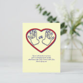 Fingerabdrücke Gottes - 1 Peter 5:6-7 Postkarte (Stehend Vorderseite)