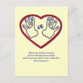 Fingerabdrücke Gottes - 1 Peter 5:6-7 Postkarte (Vorderseite)