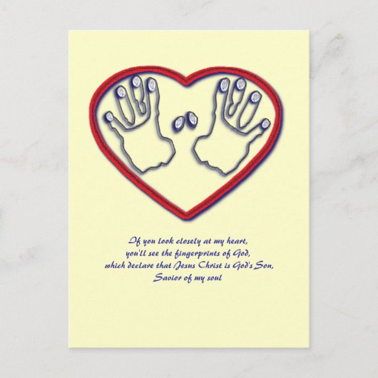 Fingerabdrücke Gottes - 1 Peter 5:6-7 Postkarte (Vorderseite)