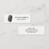 Fingerabdrücke / Strafjustiz Mini Visitenkarte (Vorne/Hinten)