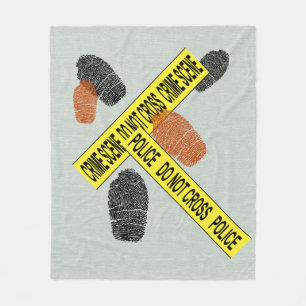 Fingerabdrücke von Crime Scene Fleece Blanket