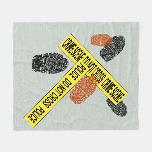 Fingerabdrücke von Crime Scene Fleece Blanket (Vorderseite (Horizontal))