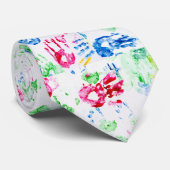 Fingerabdrücke von der Hand weiß Krawatte (Gerollt)