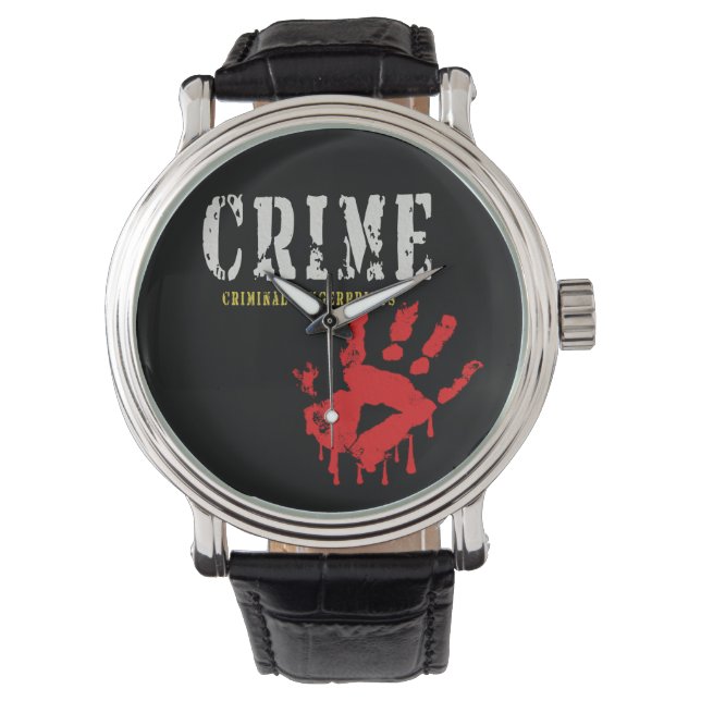 Fingerabdrücke von Kriminellen eWatch Armbanduhr (Vorderseite)