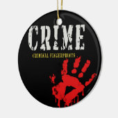 Fingerabdrücke von Kriminellen Keramik Ornament (Links)