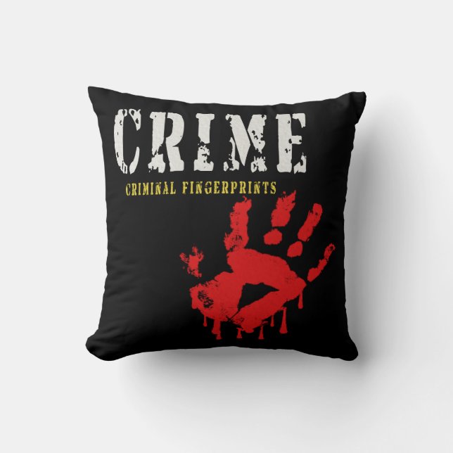 Fingerabdrücke von Kriminellen Kissen (Vorderseite)