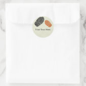 Fingerabdrücke von Stickern oder Namensmarken Runder Aufkleber (Tasche)