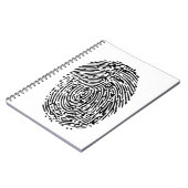 Fingerabdruckentwurf Notizblock (Linke Seite)