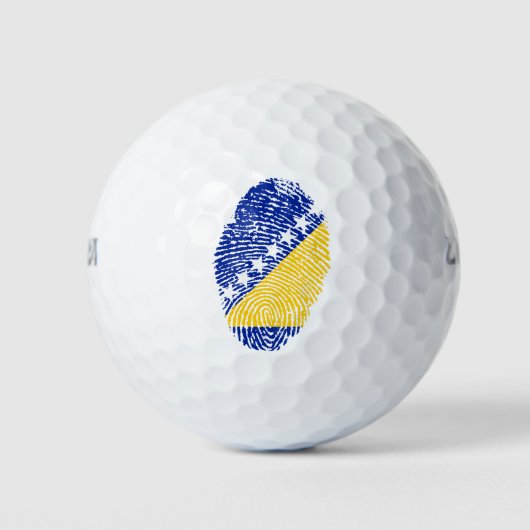 Fingerabdruckflagge der bosnischen Touch Golfball (Vorderseite)