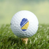 Fingerabdruckflagge der bosnischen Touch Golfball (Insitu T-Shirt)