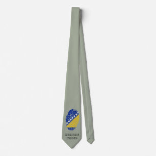 Fingerabdruckflagge der bosnischen Touch Krawatte