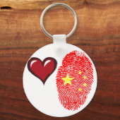 Fingerabdruckflagge der chinesischen Touch Schlüsselanhänger (Vorderseite)