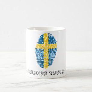 Fingerabdruckflagge der schwedischen Touch Kaffeetasse