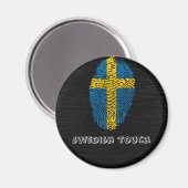 Fingerabdruckflagge der schwedischen Touch Magnet (Vorderseite/Rückseite)