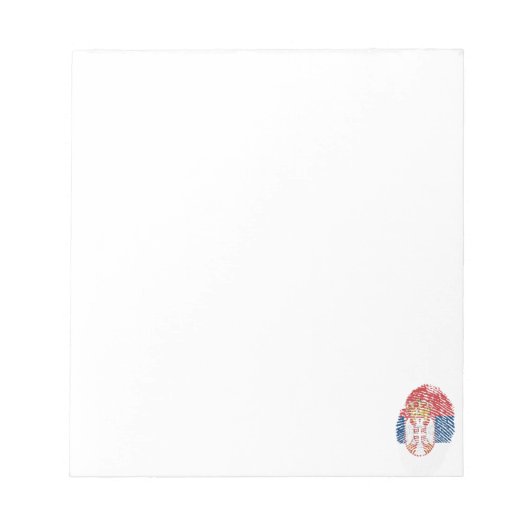 Fingerabdruckflagge der serbischen Touch Notizblock (Vorderseite)