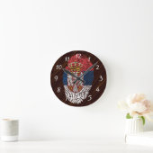 Fingerabdruckflagge der serbischen Touch Runde Wanduhr (Zuhause)