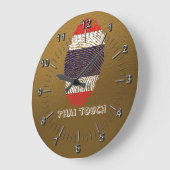 Fingerabdruckflagge der thailändischen Touch Große Wanduhr (Winkel)