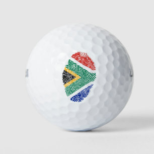 Fingerabdruckflagge für die südafrikanische Touch Golfball