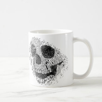 Fingerabdruckschädel Kaffeetasse