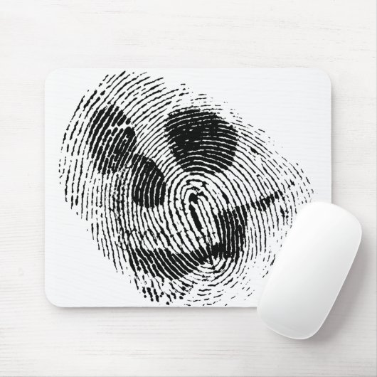 Fingerabdruckschädel Mousepad (Mit Mouse)