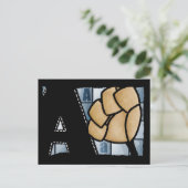 Fingeralphabet A Postkarte (Stehend Vorderseite)