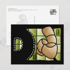 Fingeralphabet D Postkarte