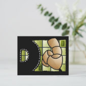 Fingeralphabet D Postkarte (Stehend Vorderseite)