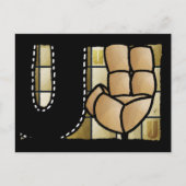 Fingeralphabet U Postkarte (Vorderseite)