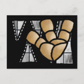 Fingeralphabet W Postkarte (Vorderseite)