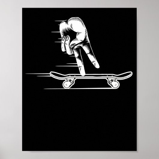 Fingerboard-Skaten Poster (Vorne)