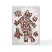 Fingerbread Cat & Christmas Cookies Card