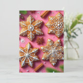 Fingerbread Postkarte! Feiertagskarte (Stehend Vorderseite)