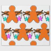 Fingerbread Puppet Master Controlling Charaktere Geschenkpapier (Flach)