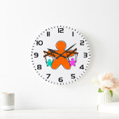 Fingerbread Puppet Master Controlling Charaktere Große Wanduhr