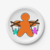 Fingerbread Puppet Master Controlling Charaktere Pappteller (Vorderseite)