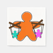 Fingerbread Puppet Master Controlling Charaktere Serviette (Vorderseite)