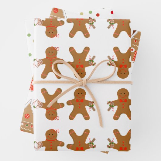 Fingerbret-Verpackungspapier Geschenkpapier Set (Beispiel)