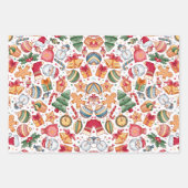 Fingerbrett für festes Urlaubsmuster Geschenkpapier Set (Vorderseite 3)