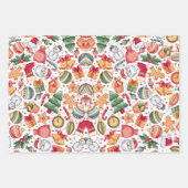 Fingerbrett für festes Urlaubsmuster Geschenkpapier Set (Vorderseite 2)