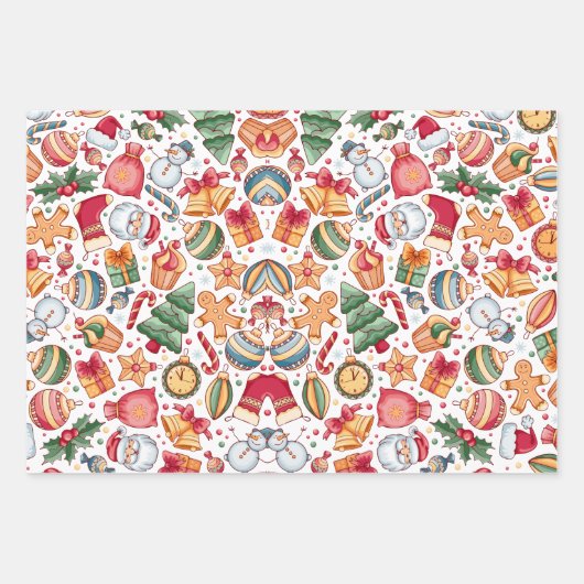 Fingerbrett für festes Urlaubsmuster Geschenkpapier Set (Vorderseite 2)