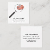 Fingerdruck-Ermittler-Sicherheitsdetektiv Quadratische Visitenkarte (Vorne/Hinten)