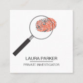 Fingerdruck-Ermittler-Sicherheitsdetektiv Quadratische Visitenkarte (Vorderseite)