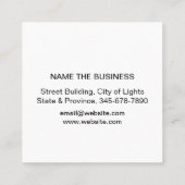 Fingerdruck-Ermittler-Sicherheitsdetektiv Quadratische Visitenkarte (Rückseite)