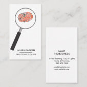 Fingerdruck-Ermittler-Sicherheitsdetektiv Visitenkarte (Vorne/Hinten)